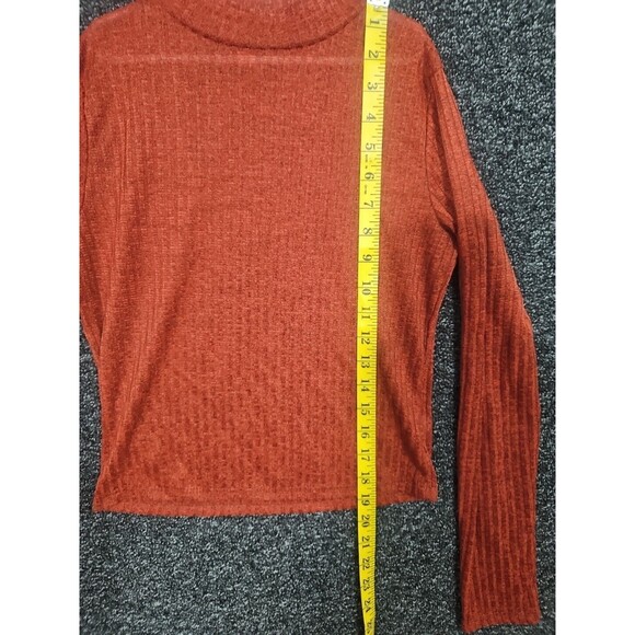 Brit & Bri Shirt Women's M Medium High Neck Long Sleeve  Cropped Blouse NEW NWT - Picture 4 of 10